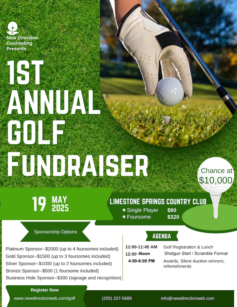 New Direction Counseling - 1st Annual Golf Fundraiser ad